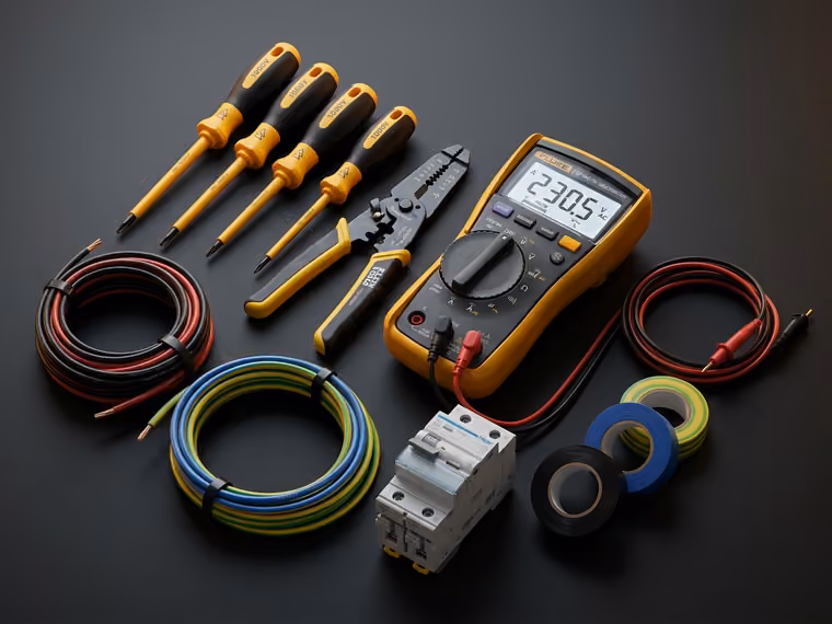 Raheny Electrical Services precision electrical diagnostic testing equipment, digital multimeter and insulated tools