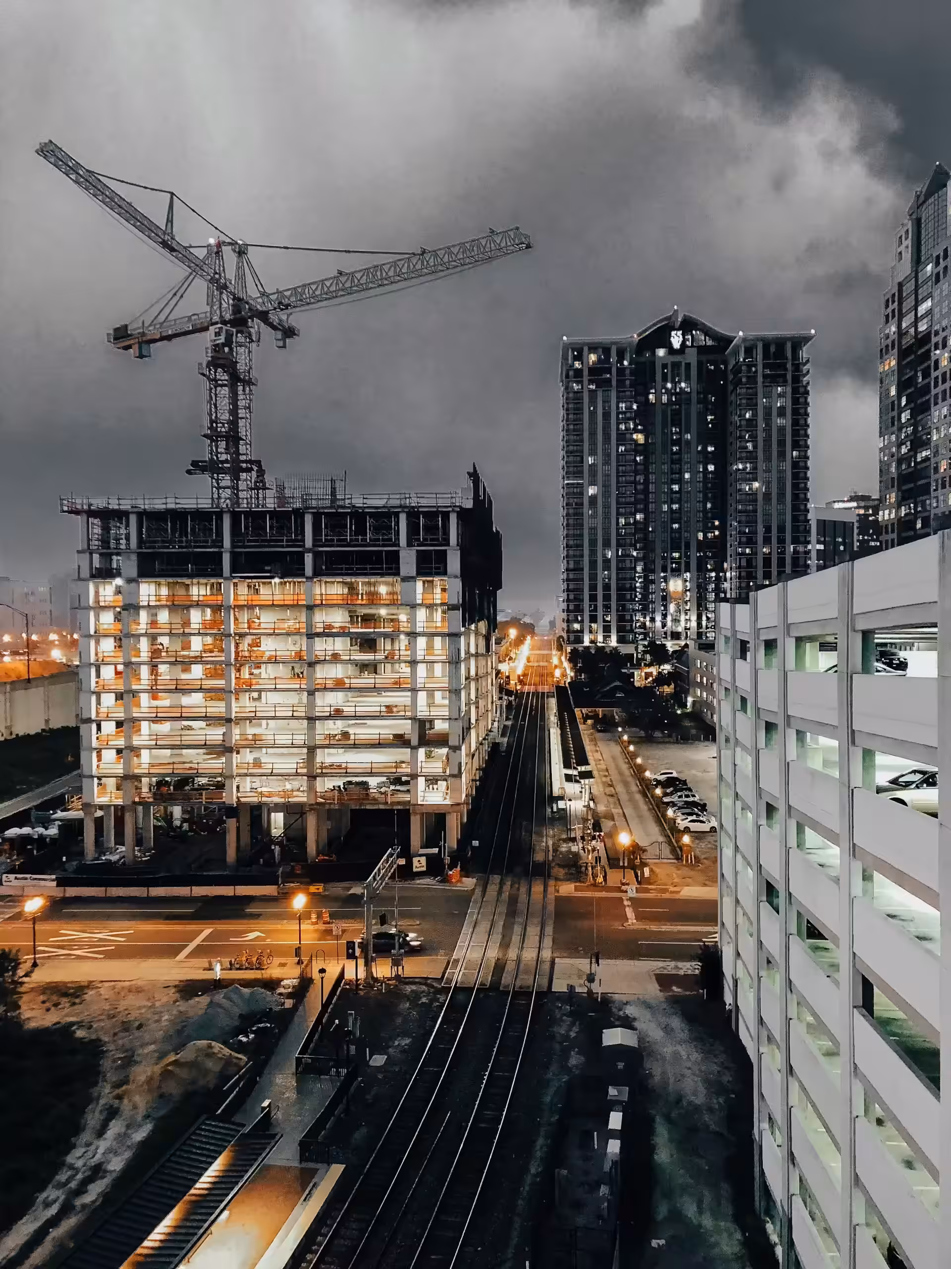 Structure de bâtiment en cours de construction
